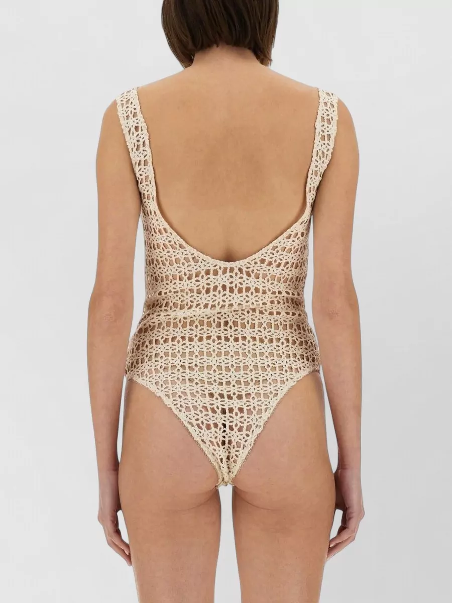 Alysi Slim-Fit Macramé Bodysuit