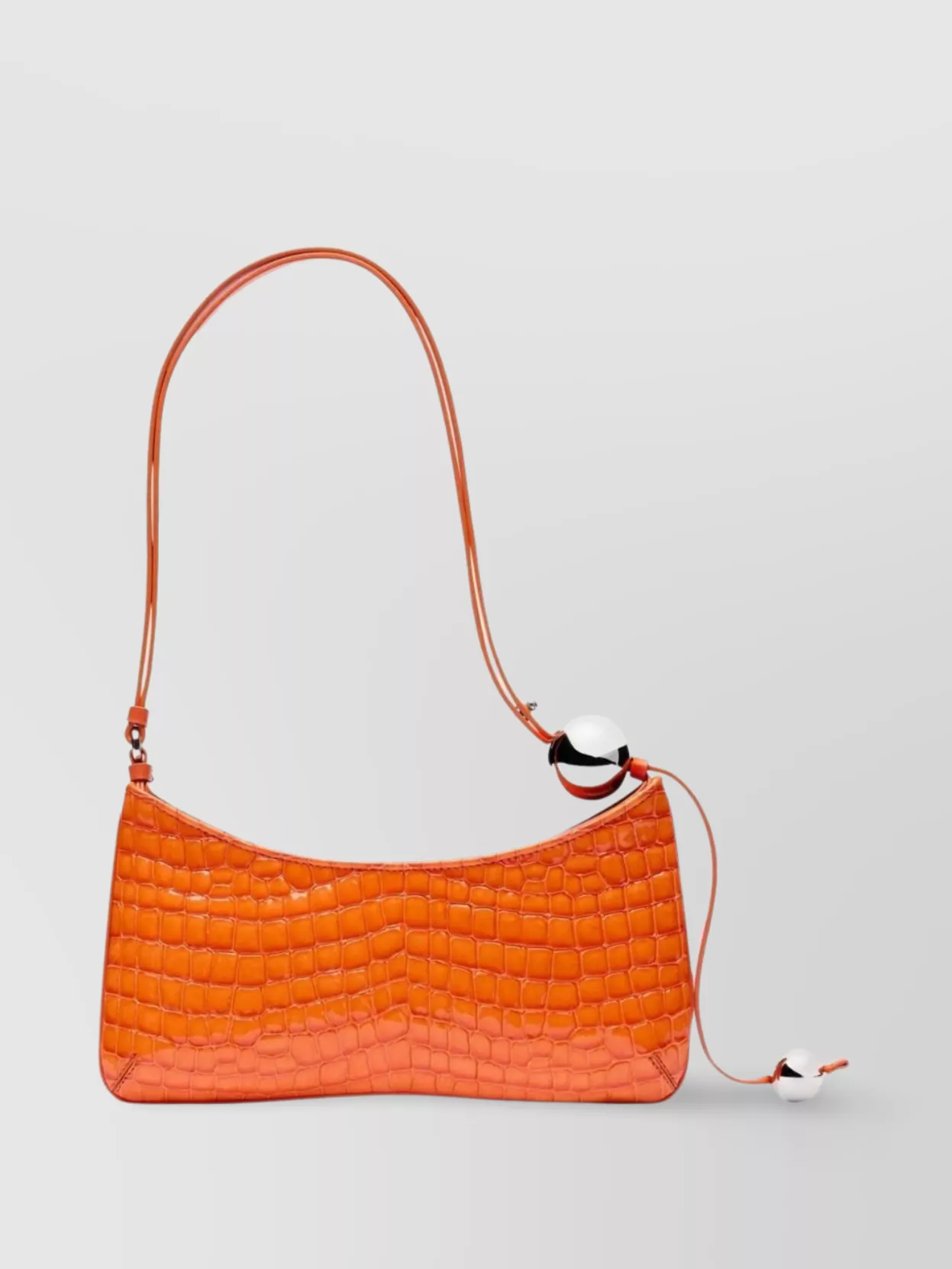 Jacquemus Crocodile Shoulder Bag Metal Accents