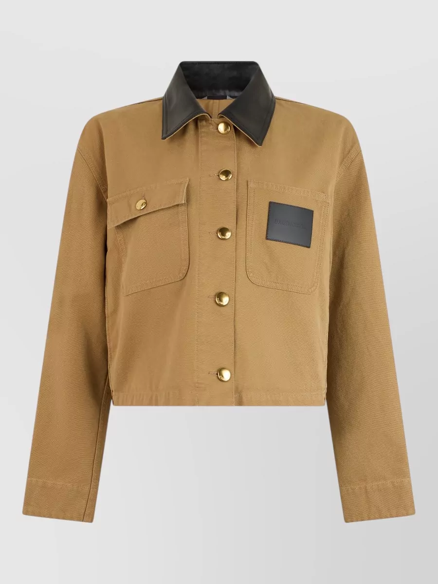 Balenciaga cotton short single-breasted coat