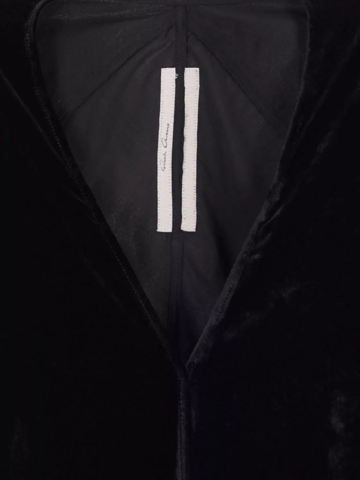 Rick Owens Velvet Sleeveless Floor-Length Dress