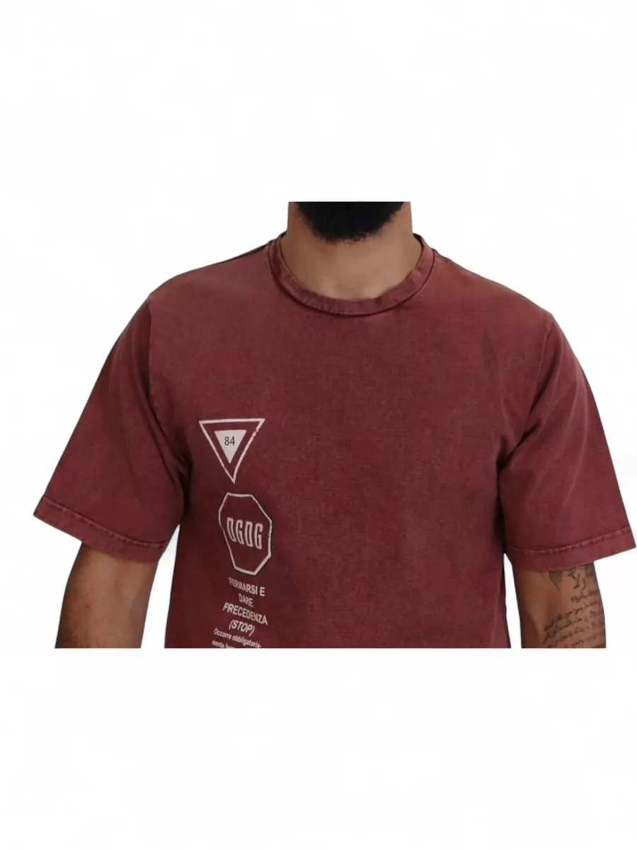 Dolce&Gabbana Cotton Printed Crew Neck Short Sleeve T-Shirt