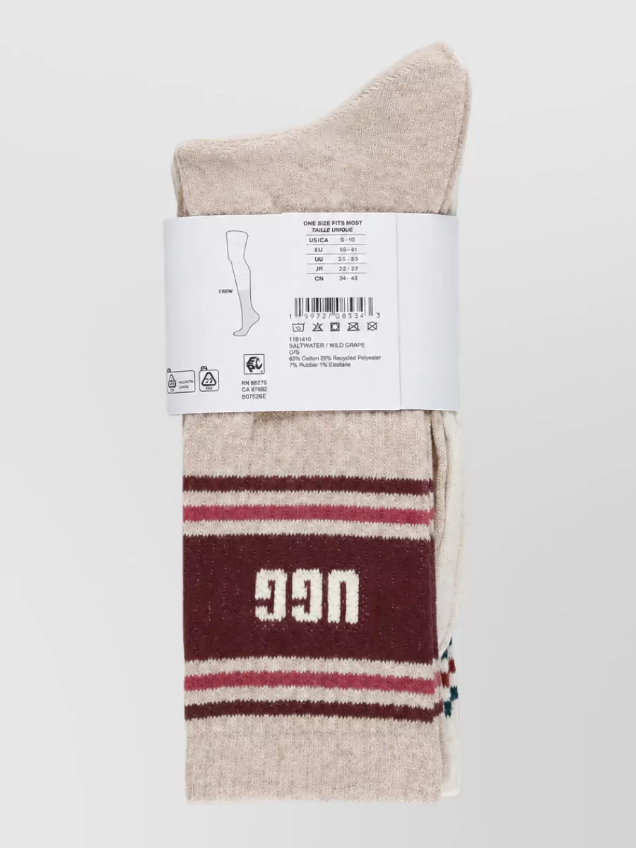 Ugg Striped Logo Socks