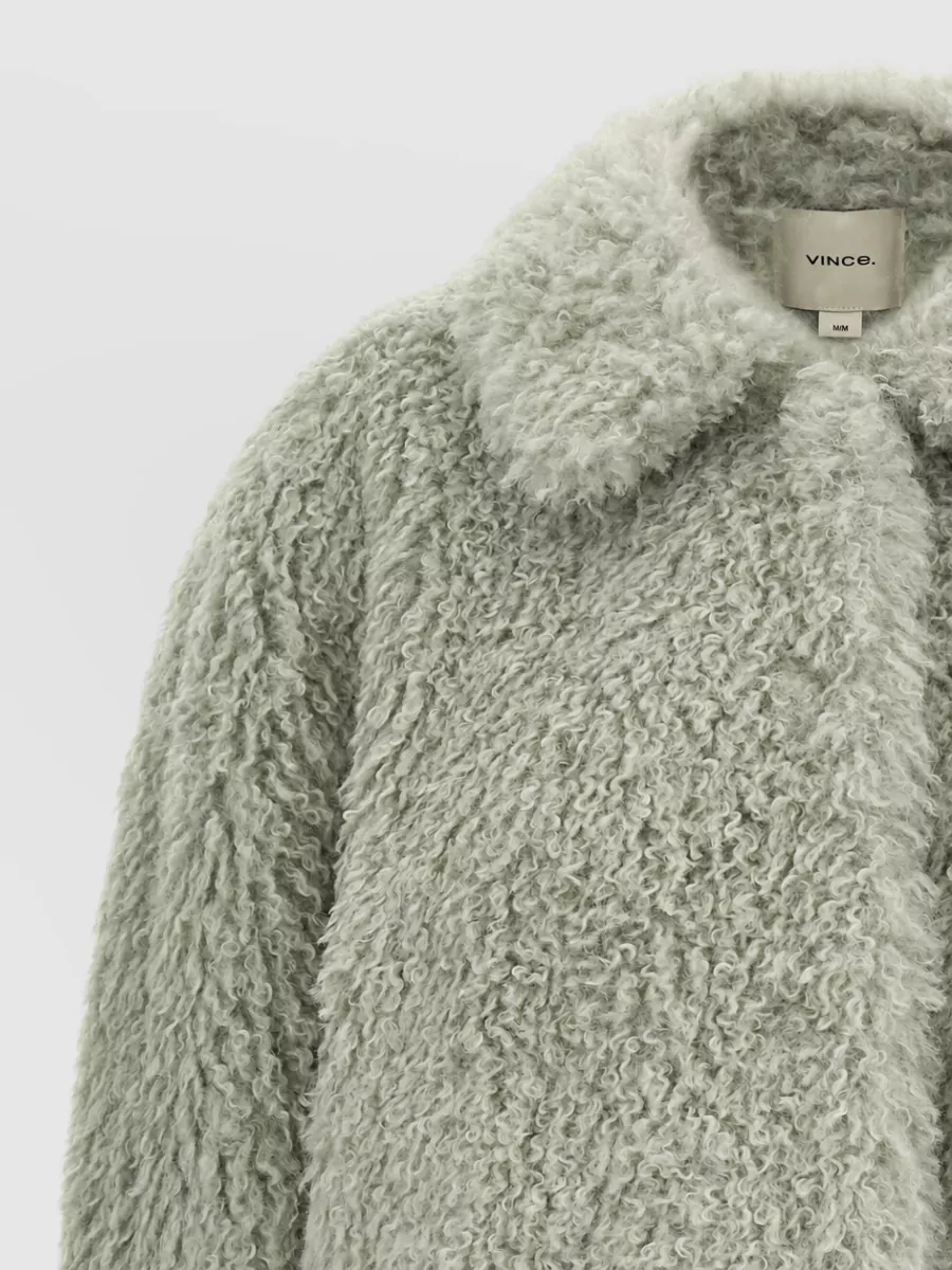 Vince Cropped Faux Fur Jacket