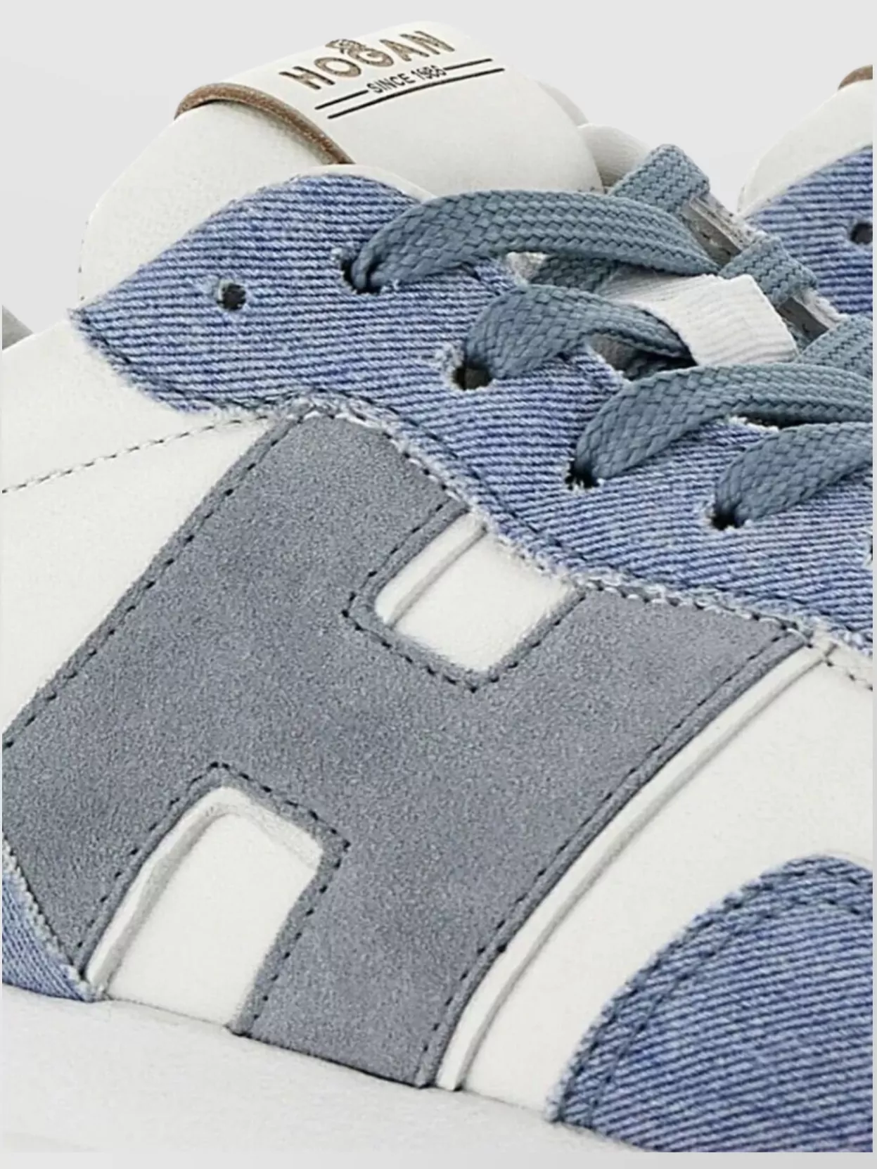 Hogan Sneakers With Denim And Suede Panels