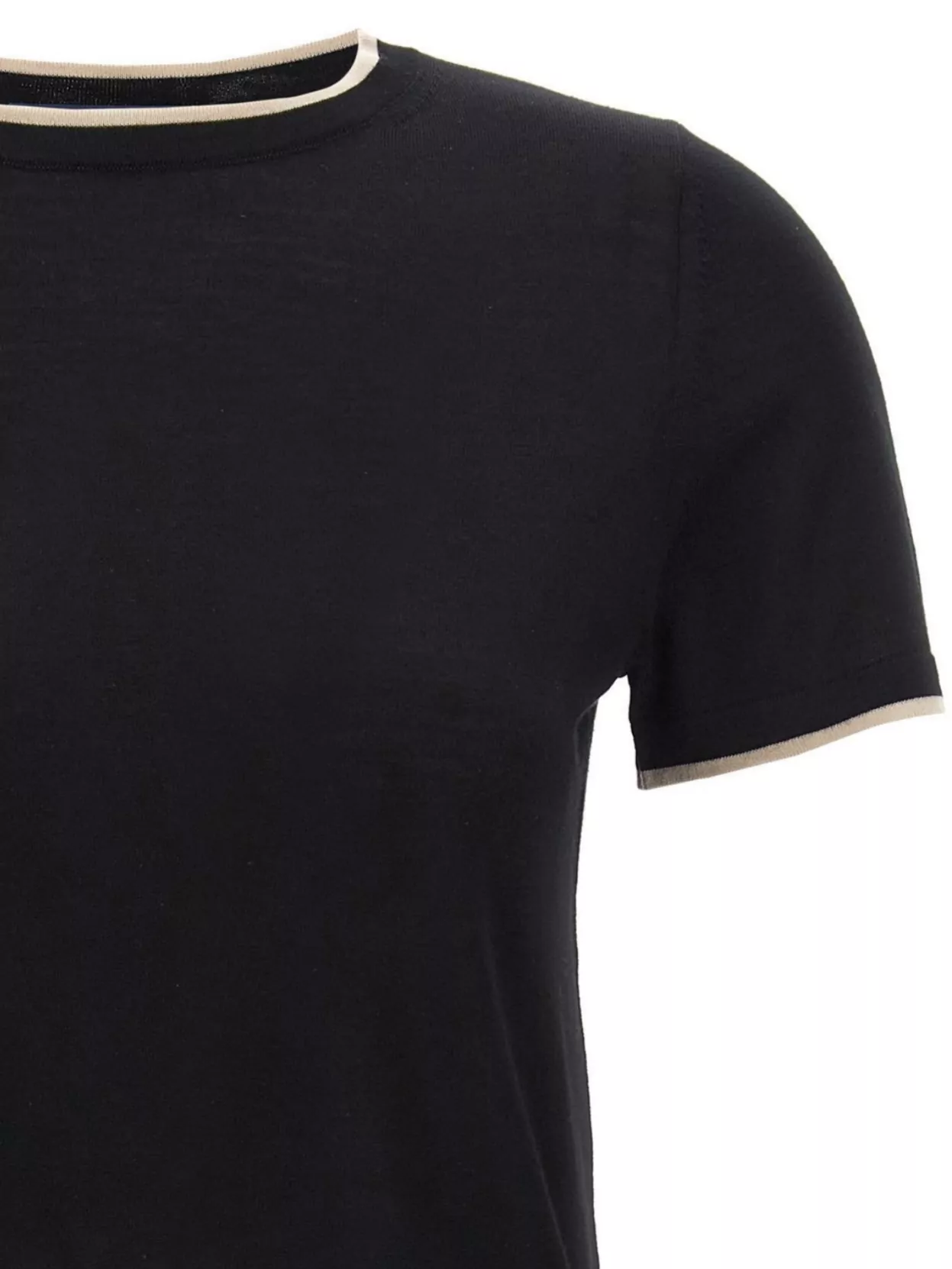 's Max Mara 'egidio' Crew Neck Knitwear T-shirt In Black