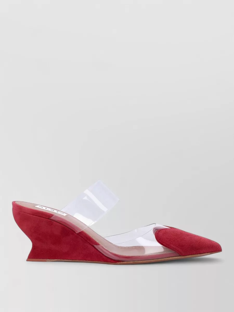 Alaïa Polyurethane Le Coeur Wedge Mules
