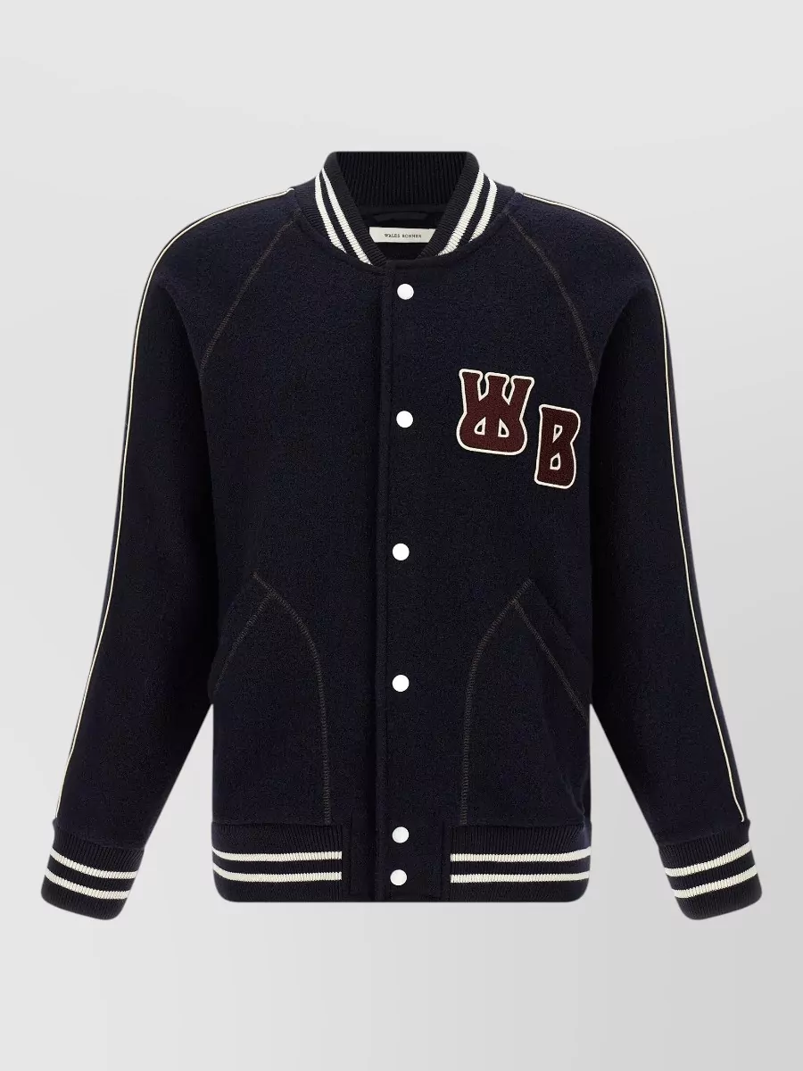 Wales Bonner wool varsity bomber jacket