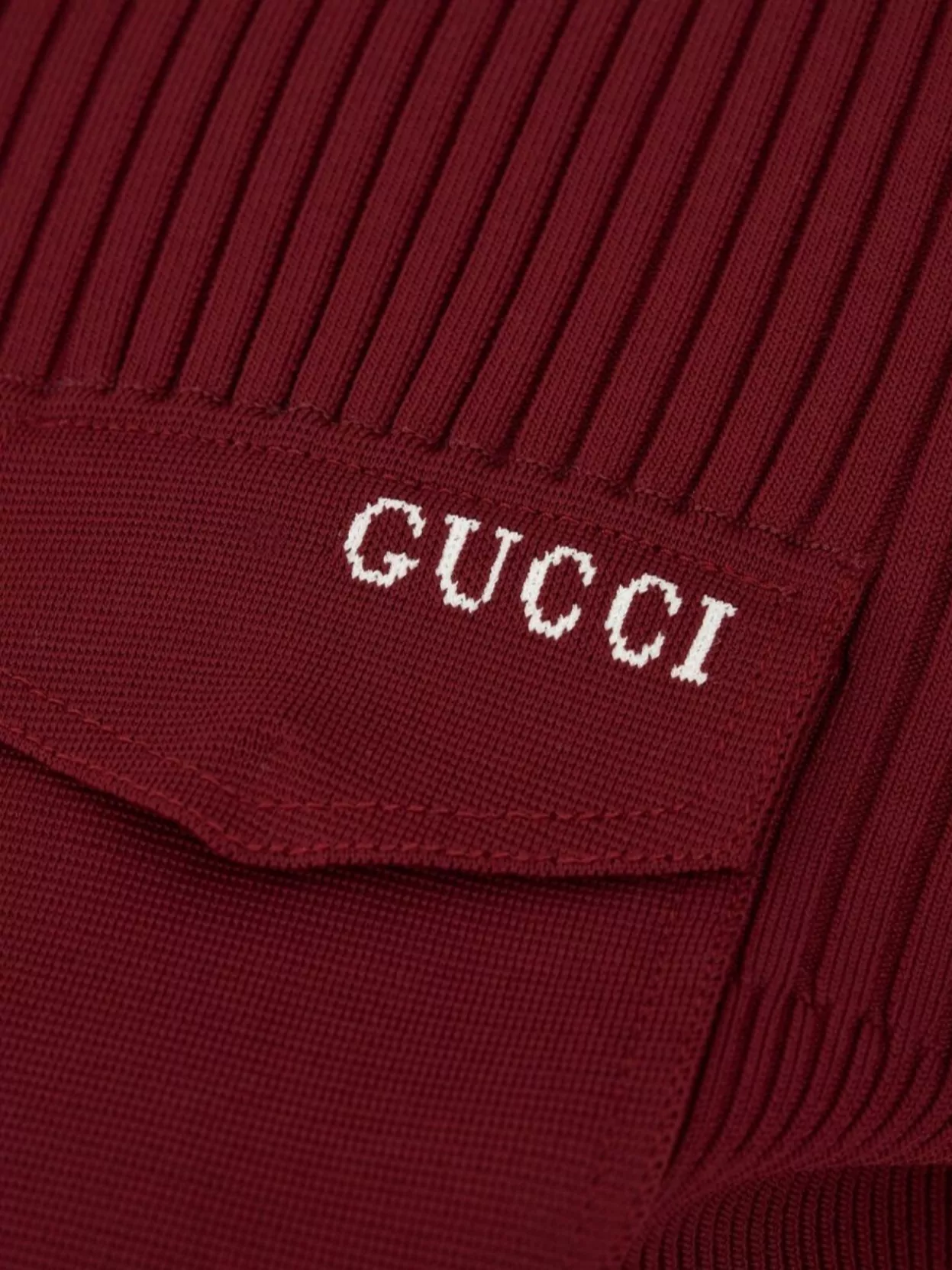 Gucci Ribbed Texture Chest Pocket T-Shirt