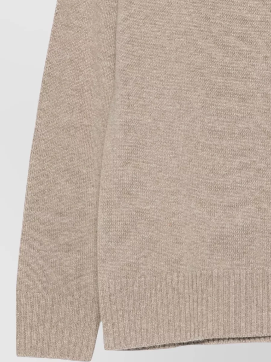 Seventy Venezia Wool Cashmere Ribbed High Neck Knitted Sweater