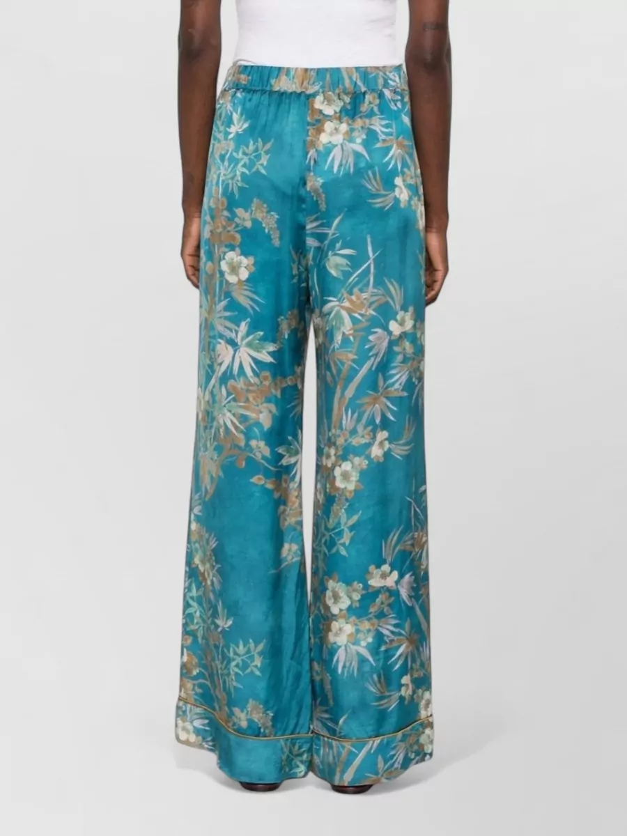 Forte Forte Floral Print Satin Wide Leg Pyjama Bottoms