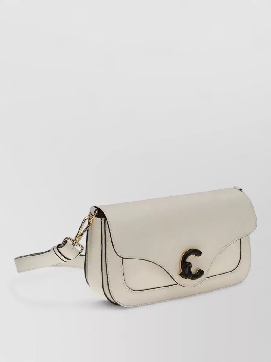 Coccinelle Shoulder Bag Structured Design Detachable Strap