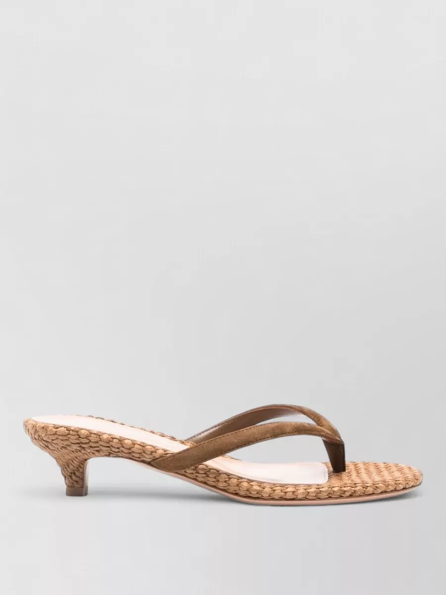 Gianvito Rossi Stylish Kitten Heel Open Toe Sandals