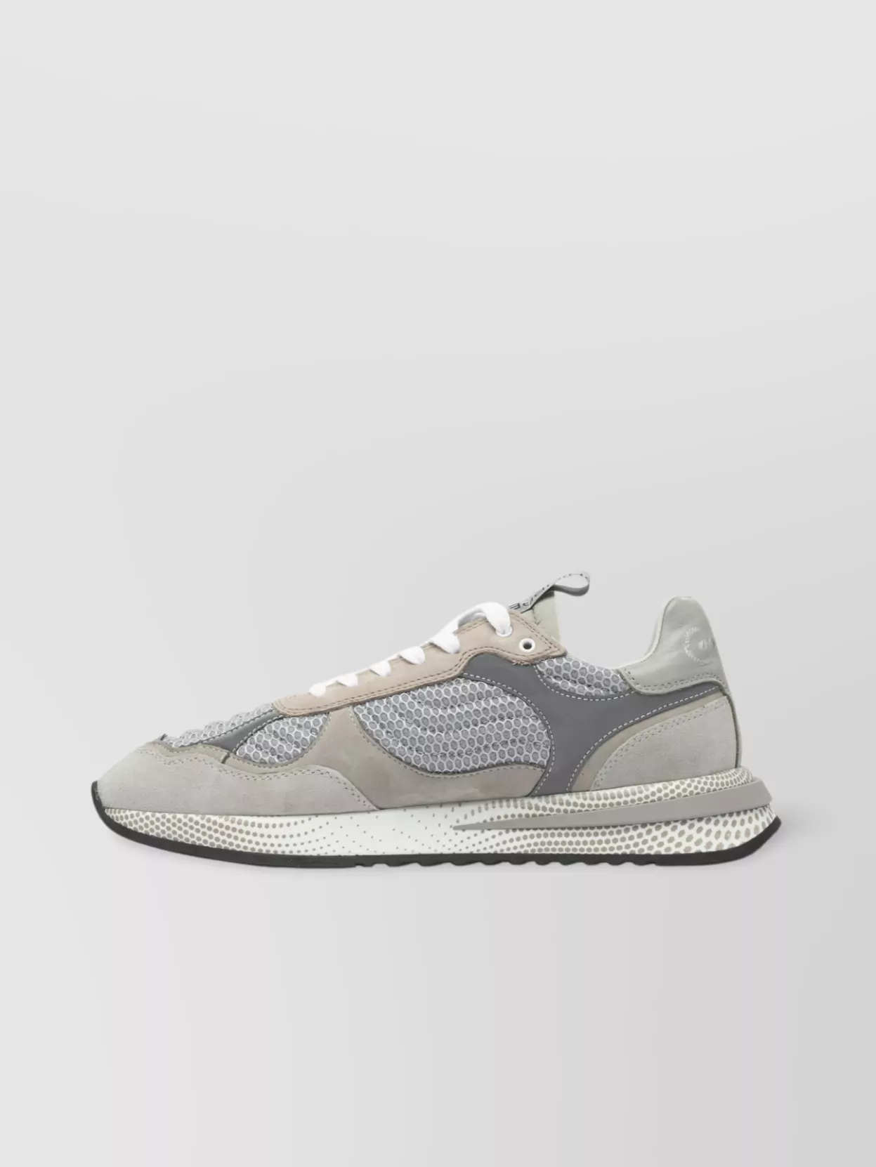 Philippe Model Mesh Panel Round Toe Rubber Sole Sneakers