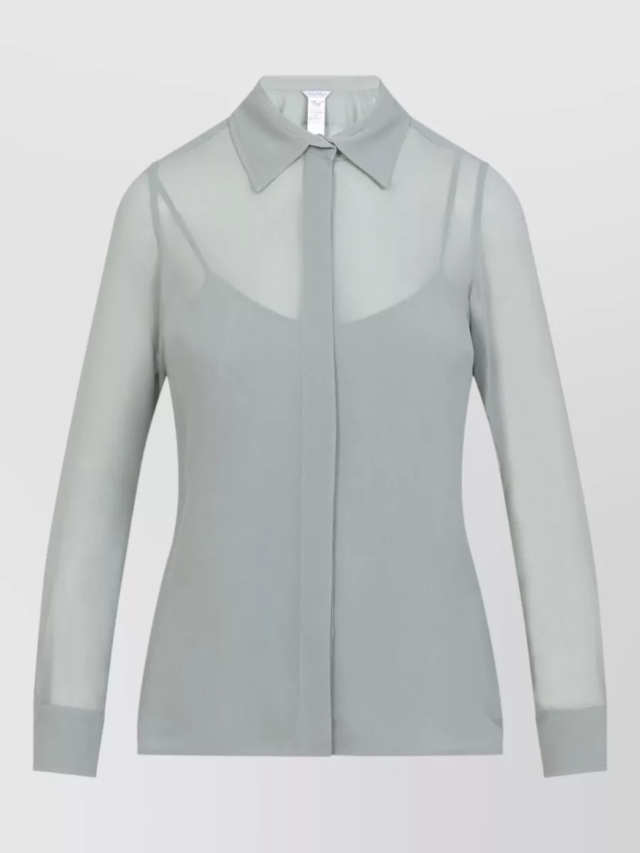 Max Mara Silk Long-Sleeve Shirt