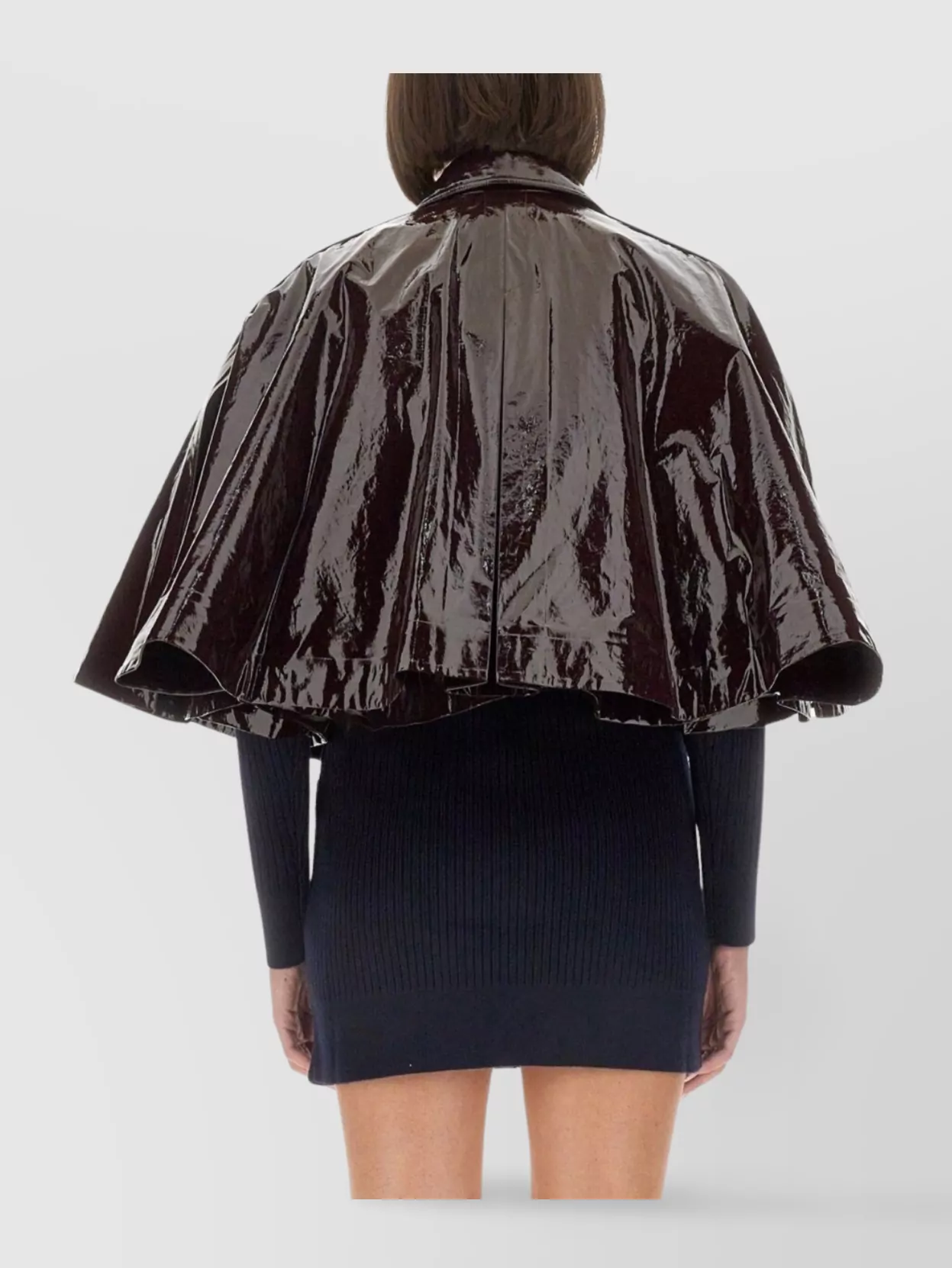Chloé Short Sleeve Cape Jacket With Button Detail