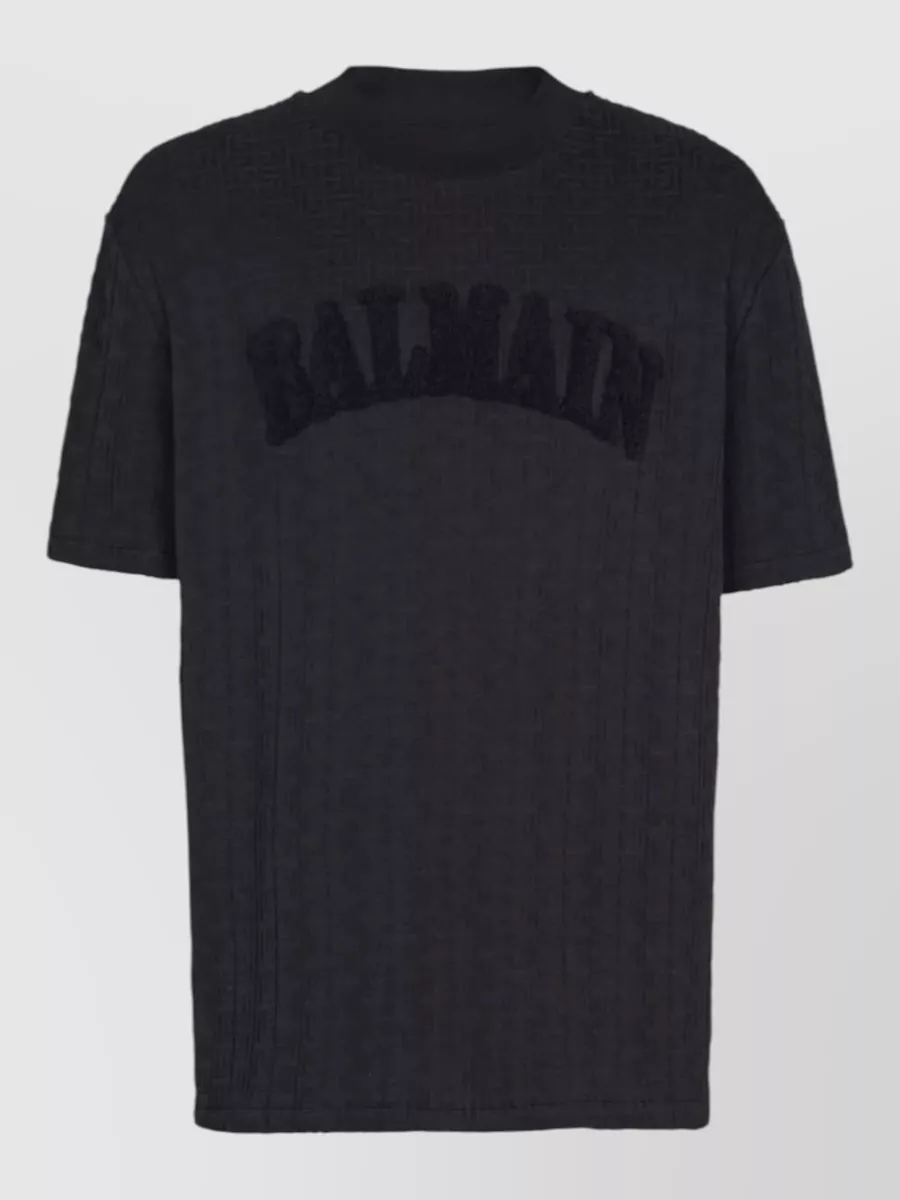 Balmain monogram terrycloth regular-fit t-shirt