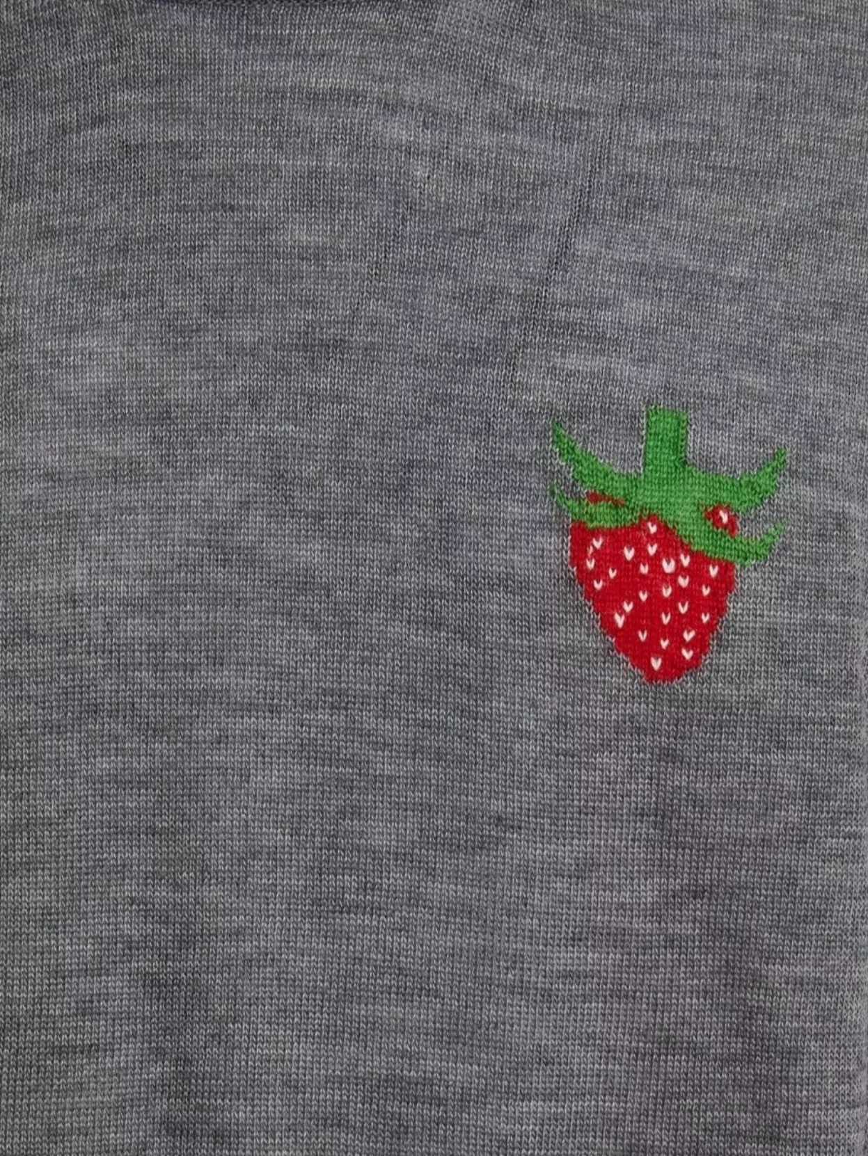 Comme Des Garçons Crewneck Wool Blend Sweater With Embroidered Detail