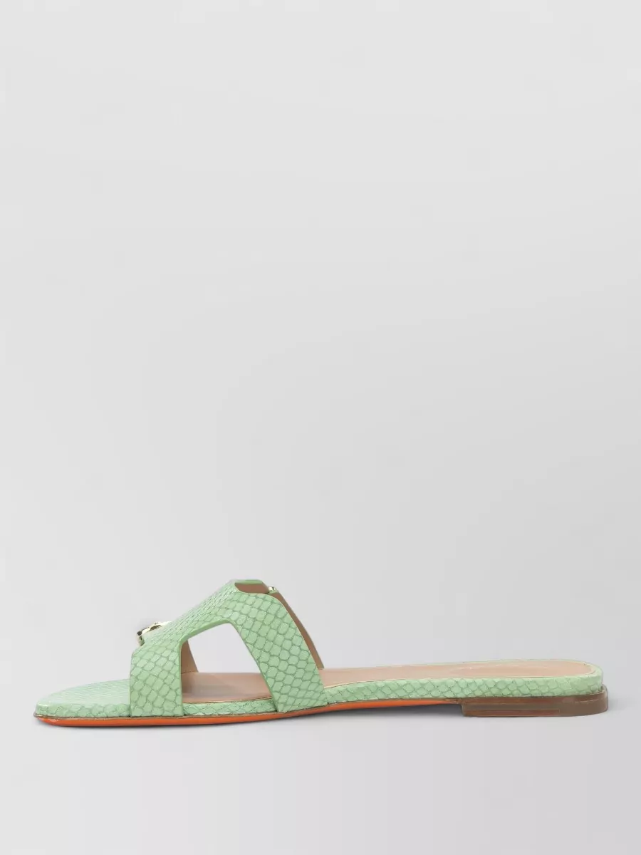 Santoni Leather Didi Slides