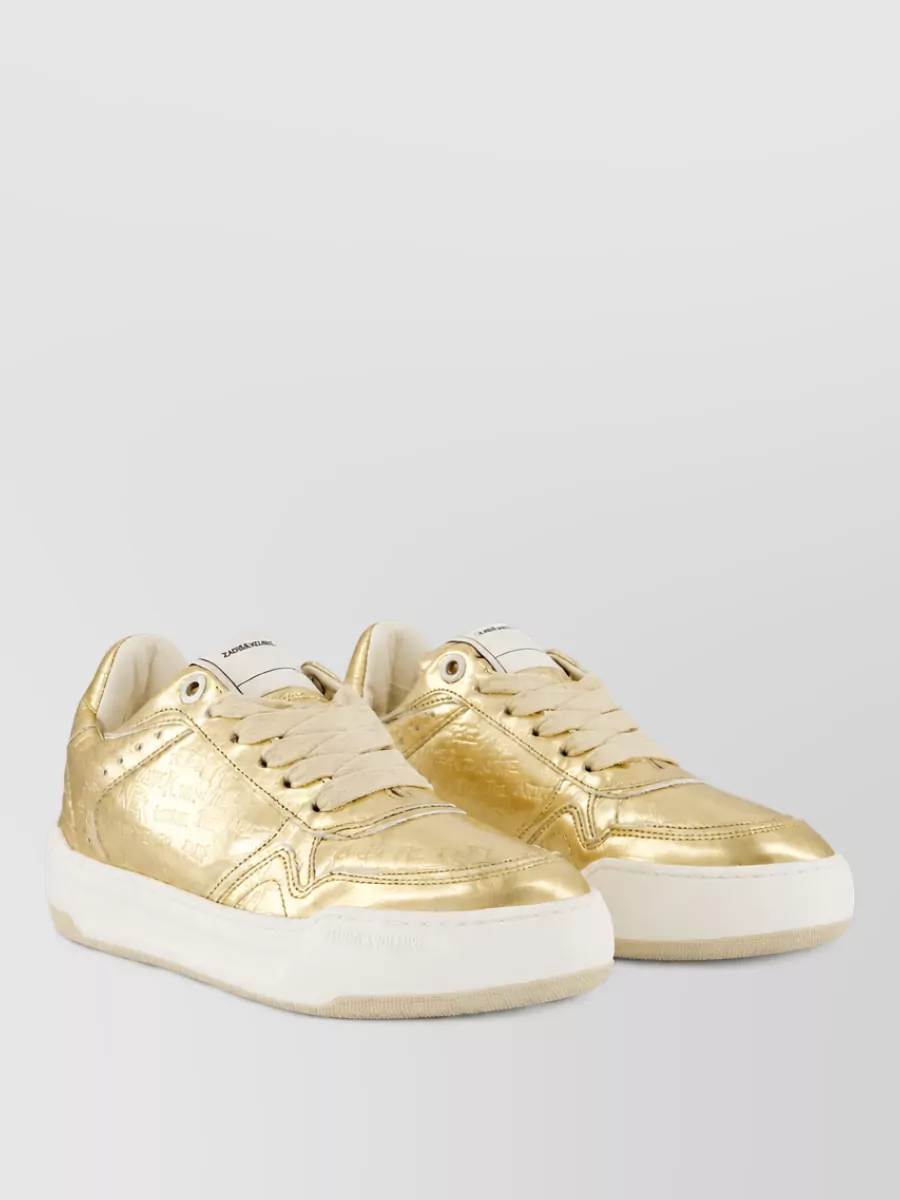 Zadig & Voltaire wings sneakers leather metallic urban style