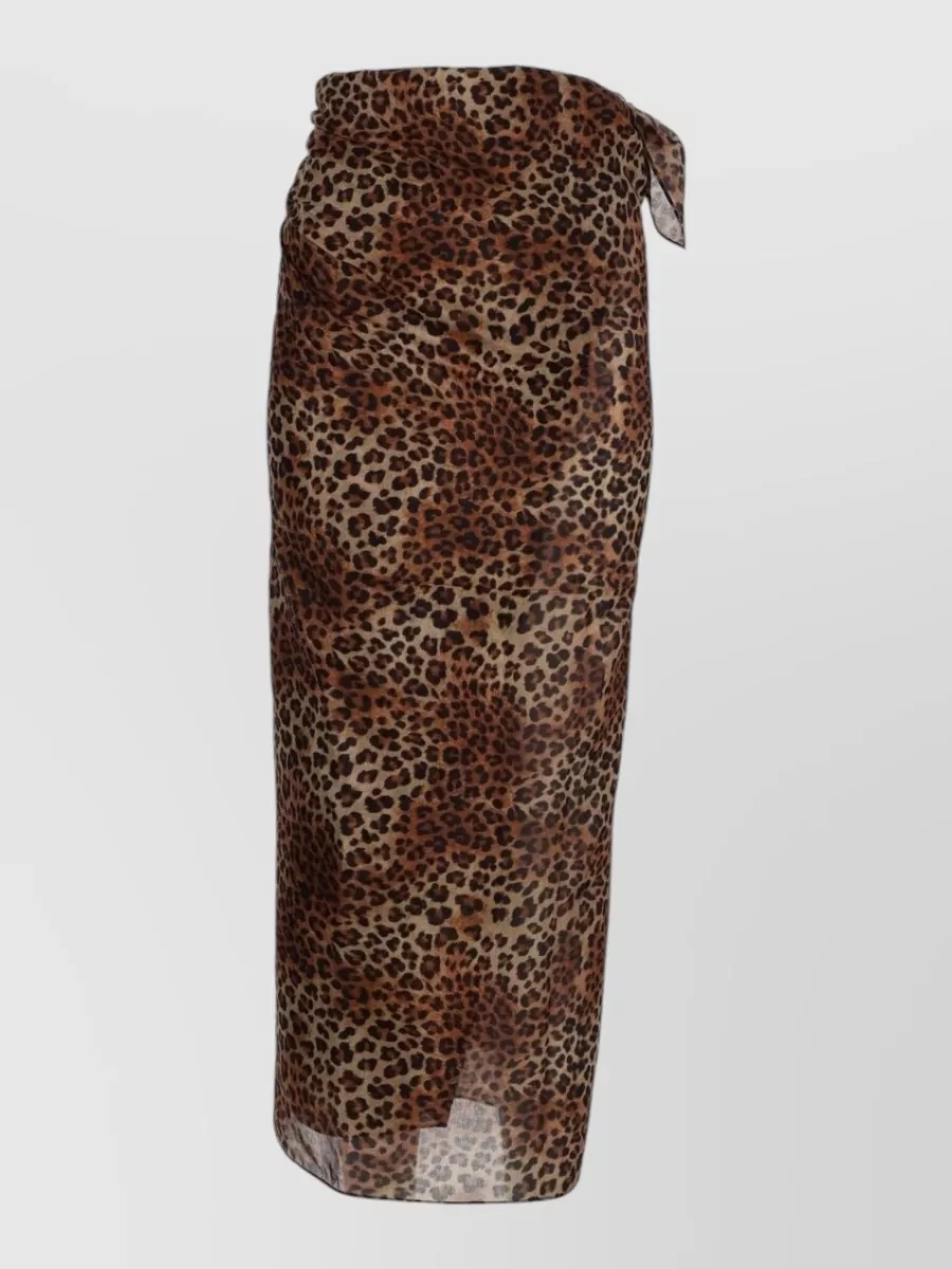 Mc2 Saint Barth Silk Cotton Wrap Skirt