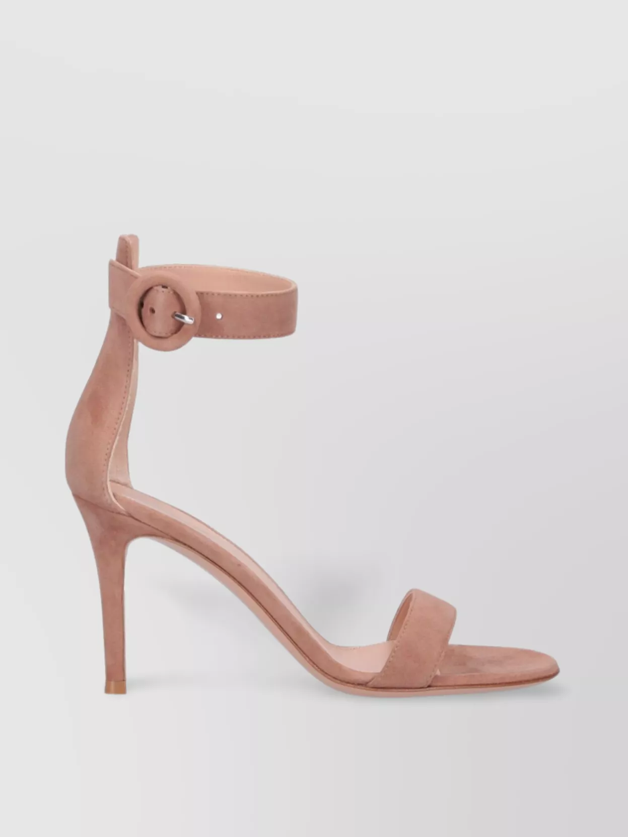 Gianvito Rossi Heeled Sandals With Buckle Detail And Suede Finish