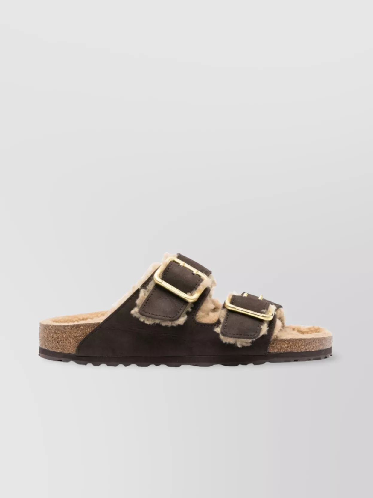 Birkenstock Double-strap Cork Heel Sandals With Round Toe