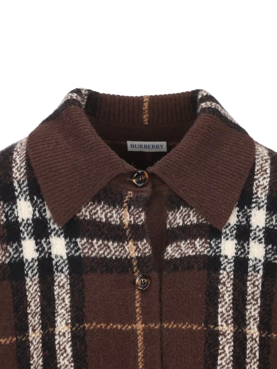 Burberry Cashmere Check Overshirt Jacket