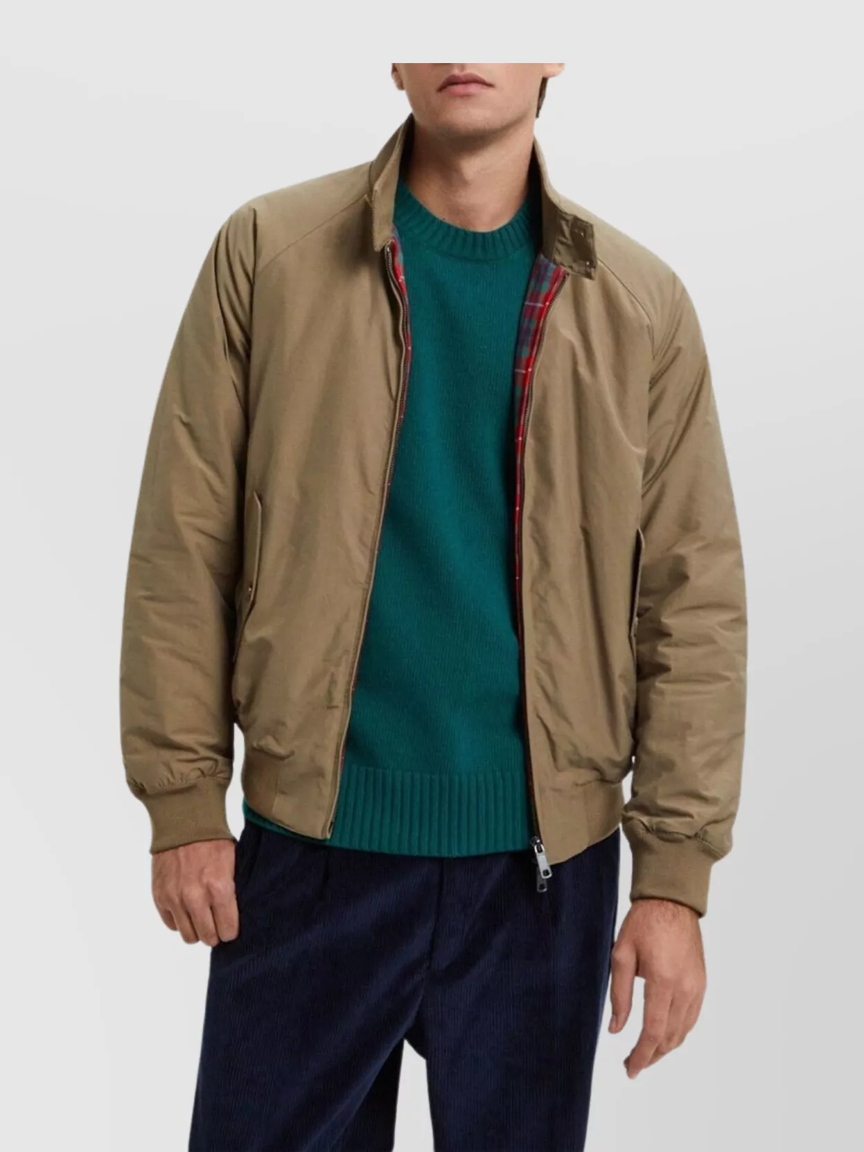 Baracuta Thermal Padded Jacket Ribbed Cuffs In Brown