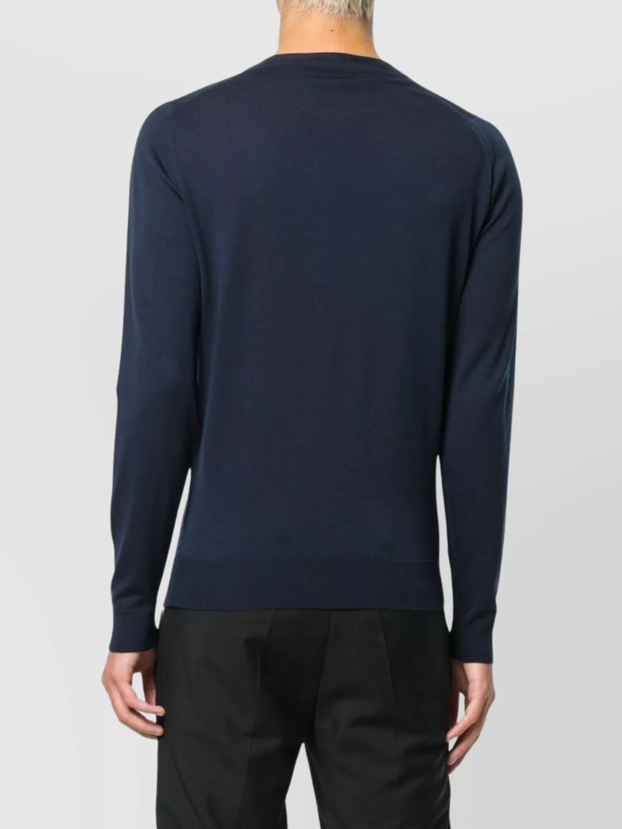 John Smedley Long Sleeve Ribbed Crew Neck Sweater