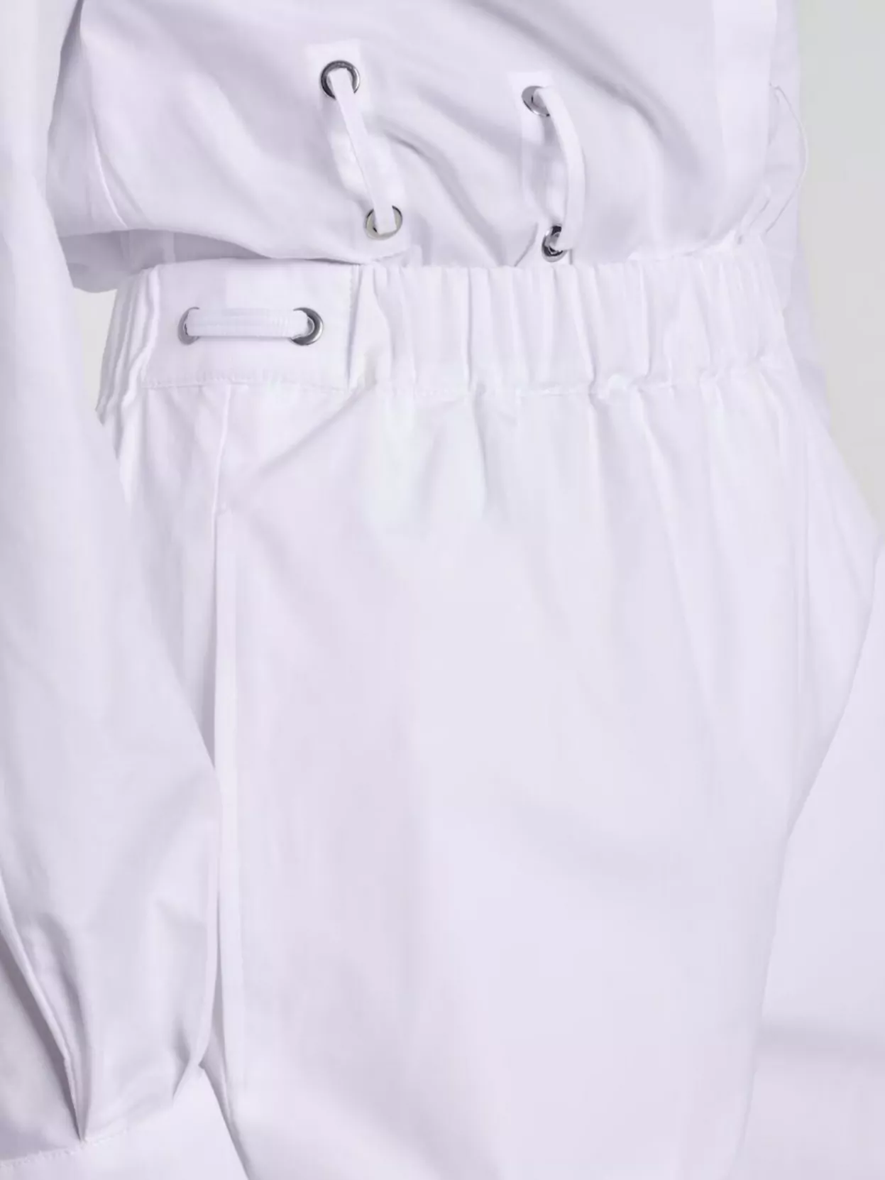 Max Mara High-Rise Cotton Shorts Drawstring Detail