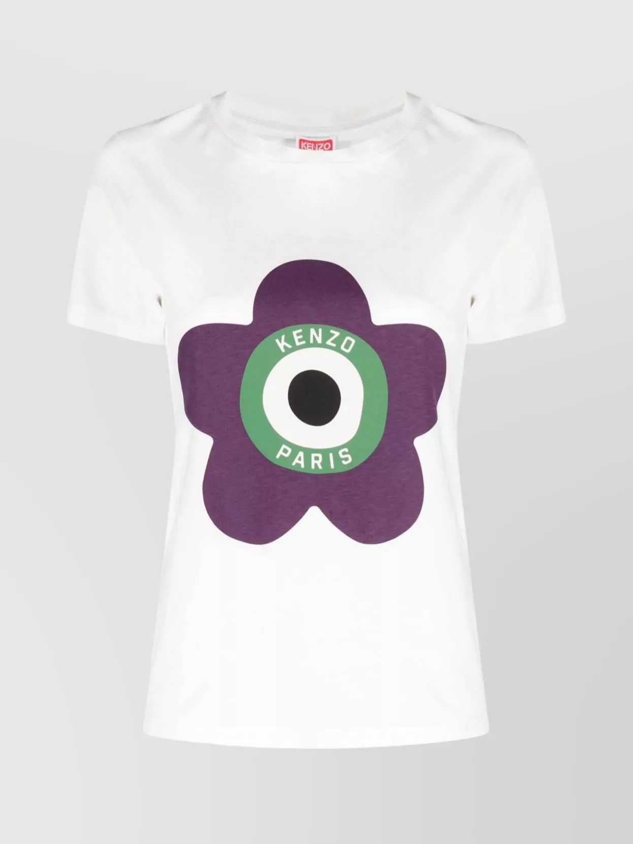 Kenzo Target Floral Graphic Print Crew Neck T-Shirt
