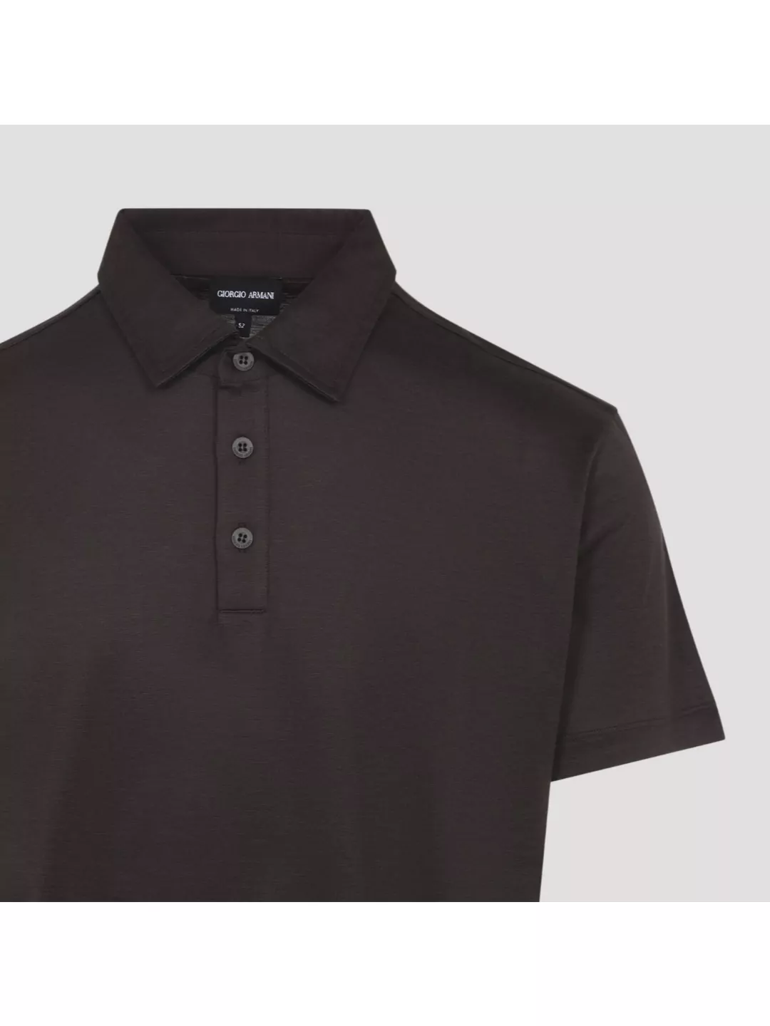 Giorgio Armani Silk Cotton Polo Shirt With Regular Fit