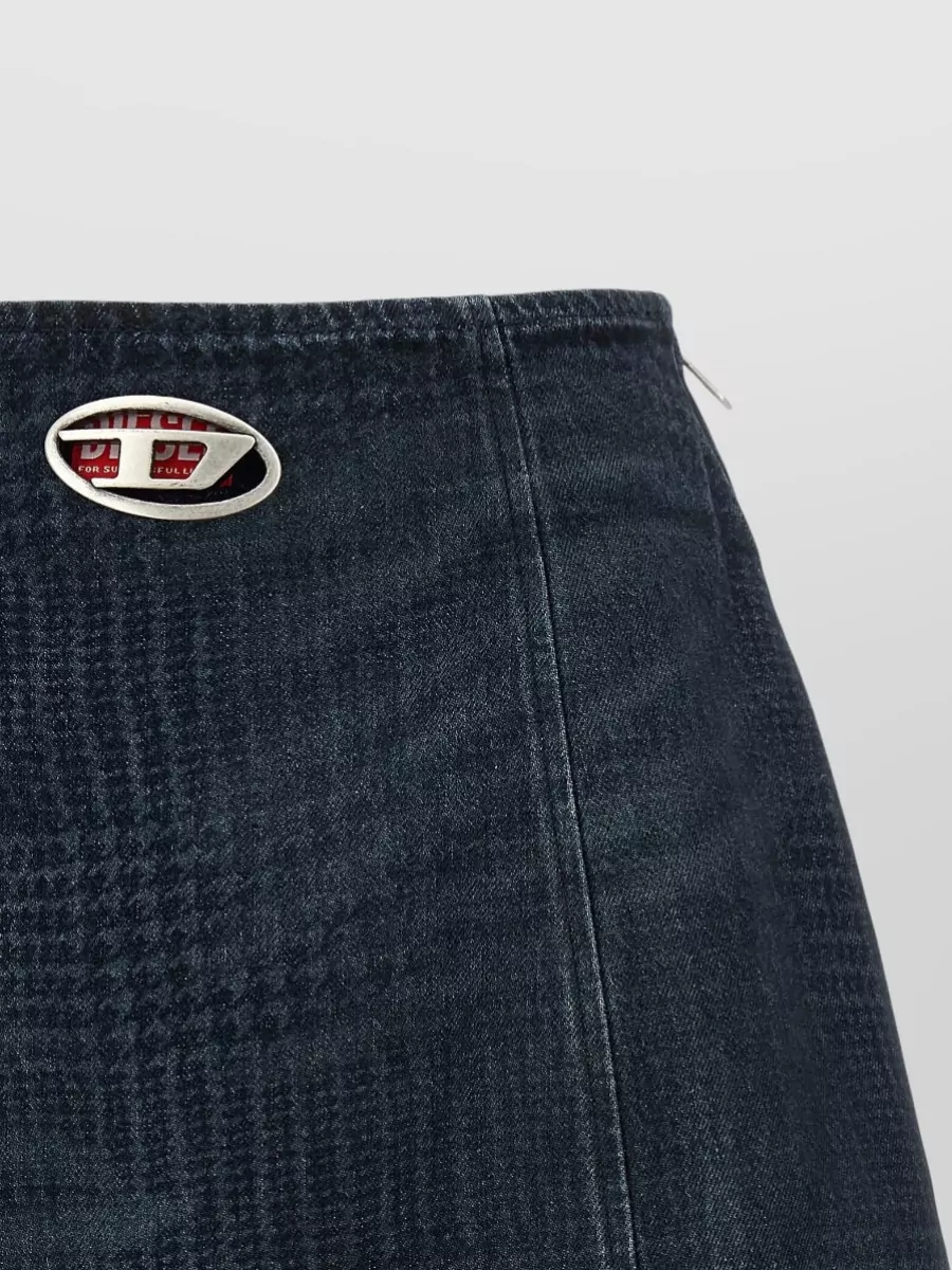 Diesel High Waist A Line Midi Skirt