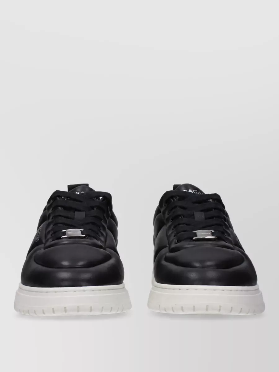 Ferragamo leather lace-up sneakers