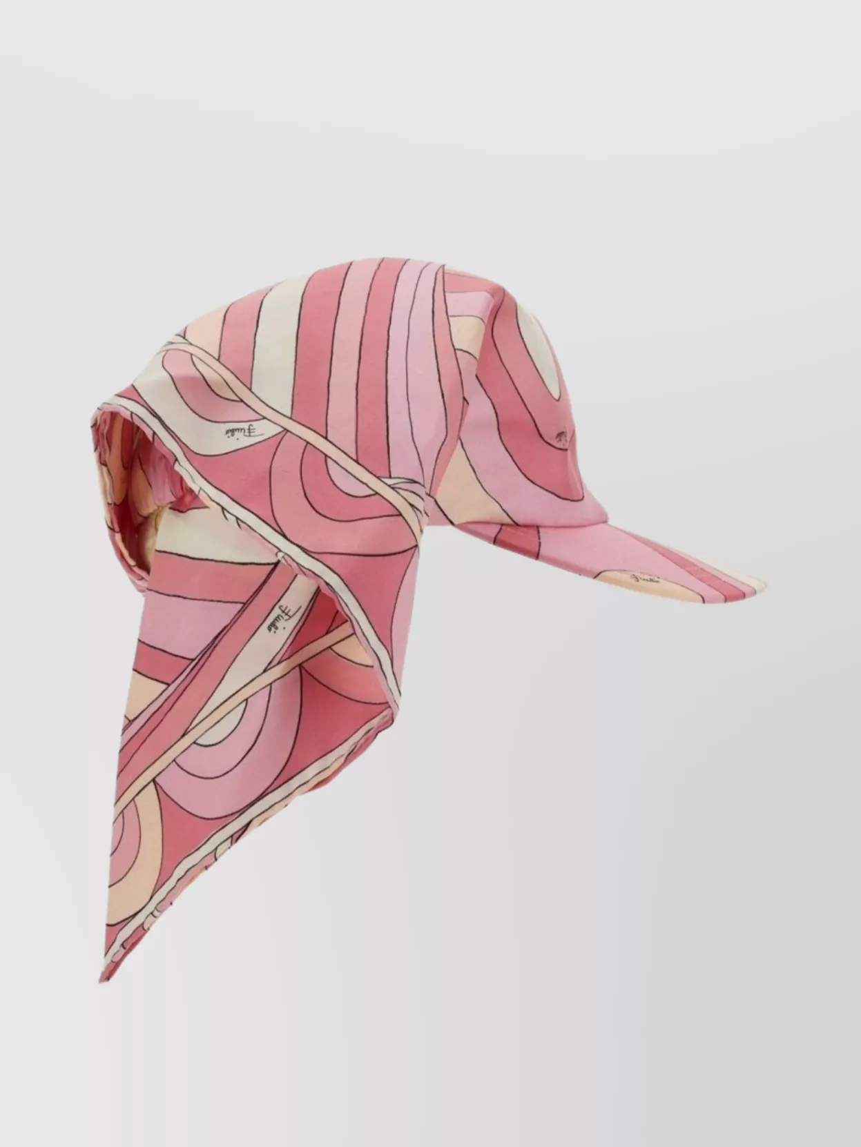 Pucci Scarf Print Visor Curved Brim In Pink