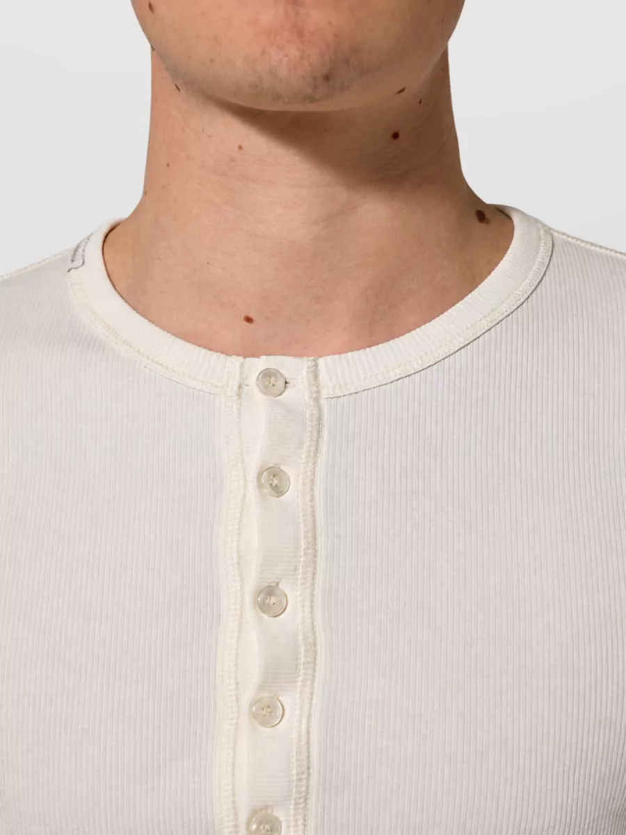 Dolce&Gabbana Cotton Long-Sleeve Henley T-Shirt