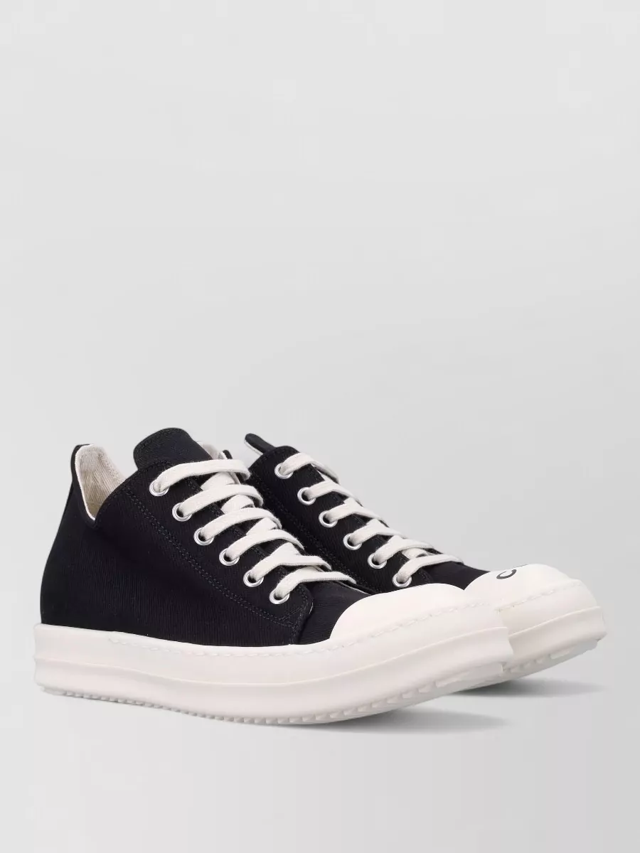 Rick Owens Drkshdw canvas low-top lace-up sneakers