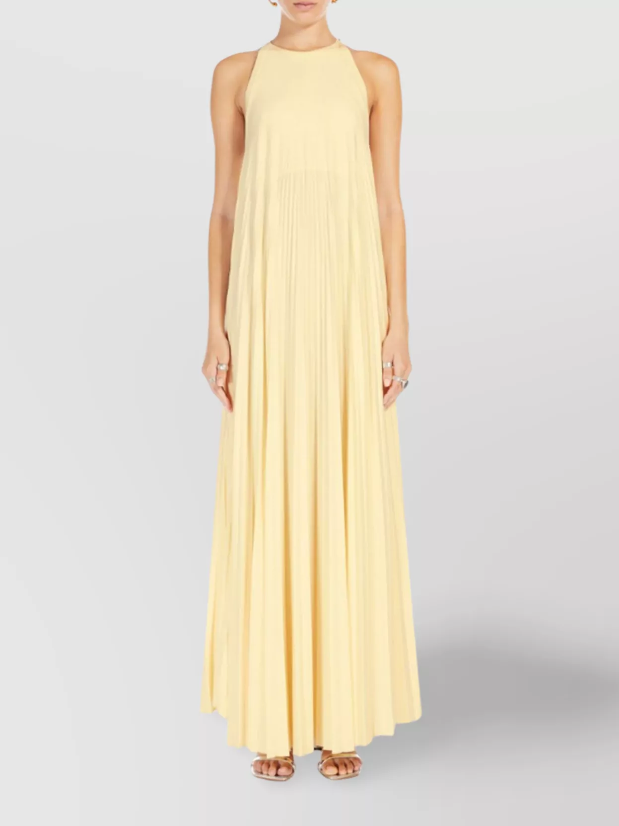 Sportmax Flared Halter Neckline Dress Keyhole