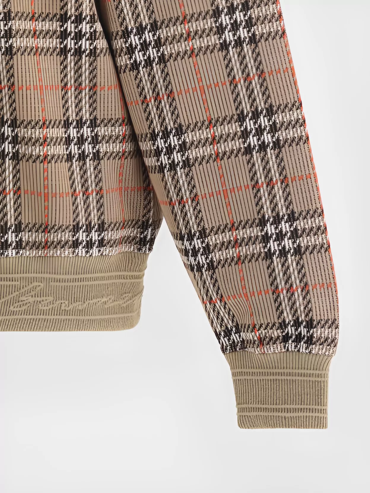 Burberry Archive Check Pattern Crew Neck Sweater