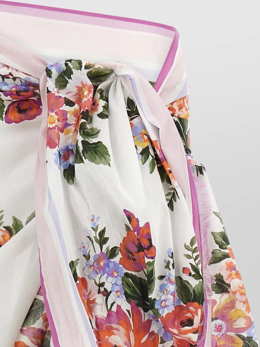 Dolce&Gabbana Bouquet Floral Sarong Skirt Wrap Design