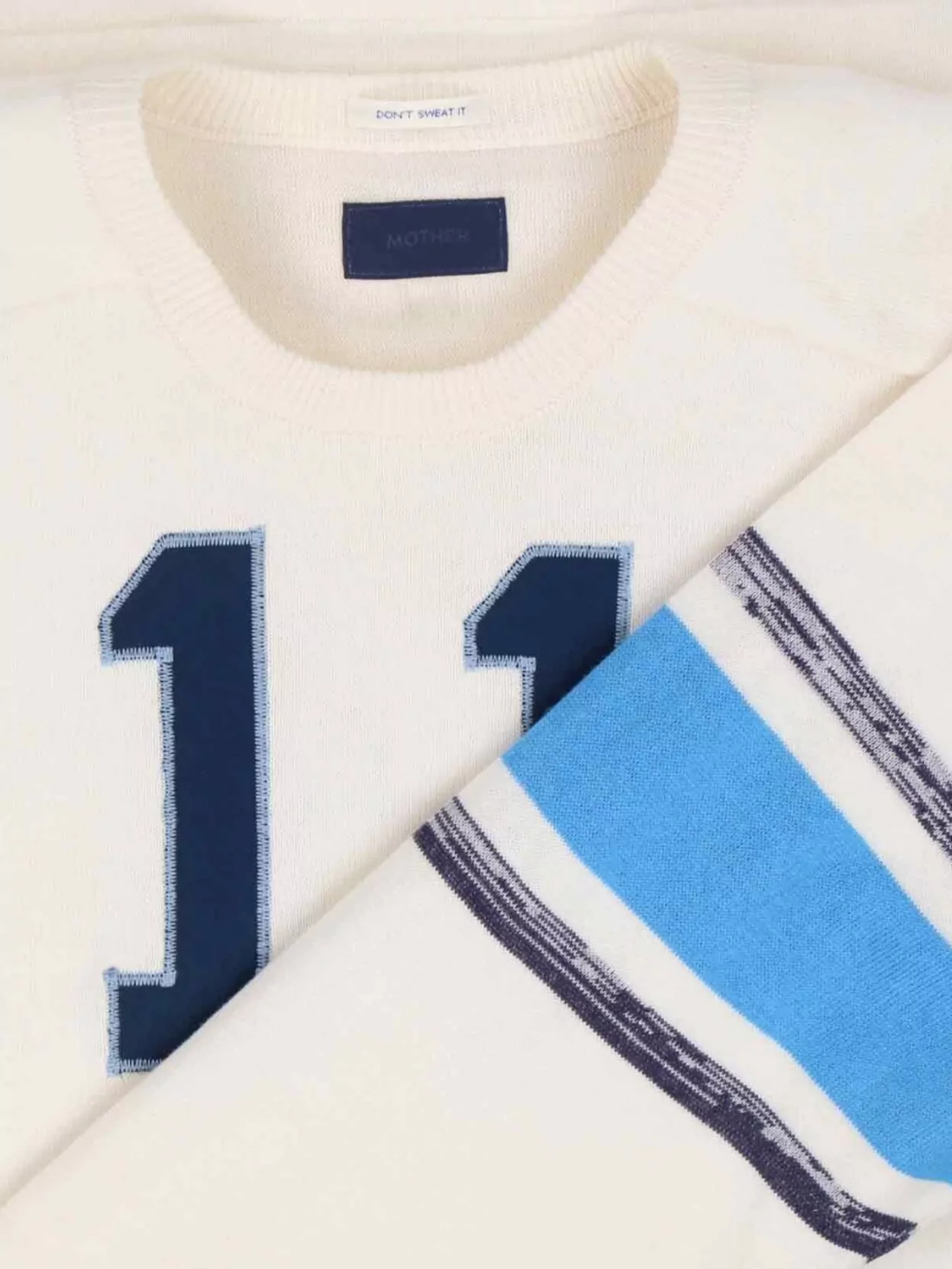 Mother Long Sleeve Crew Neck With Number Print In White