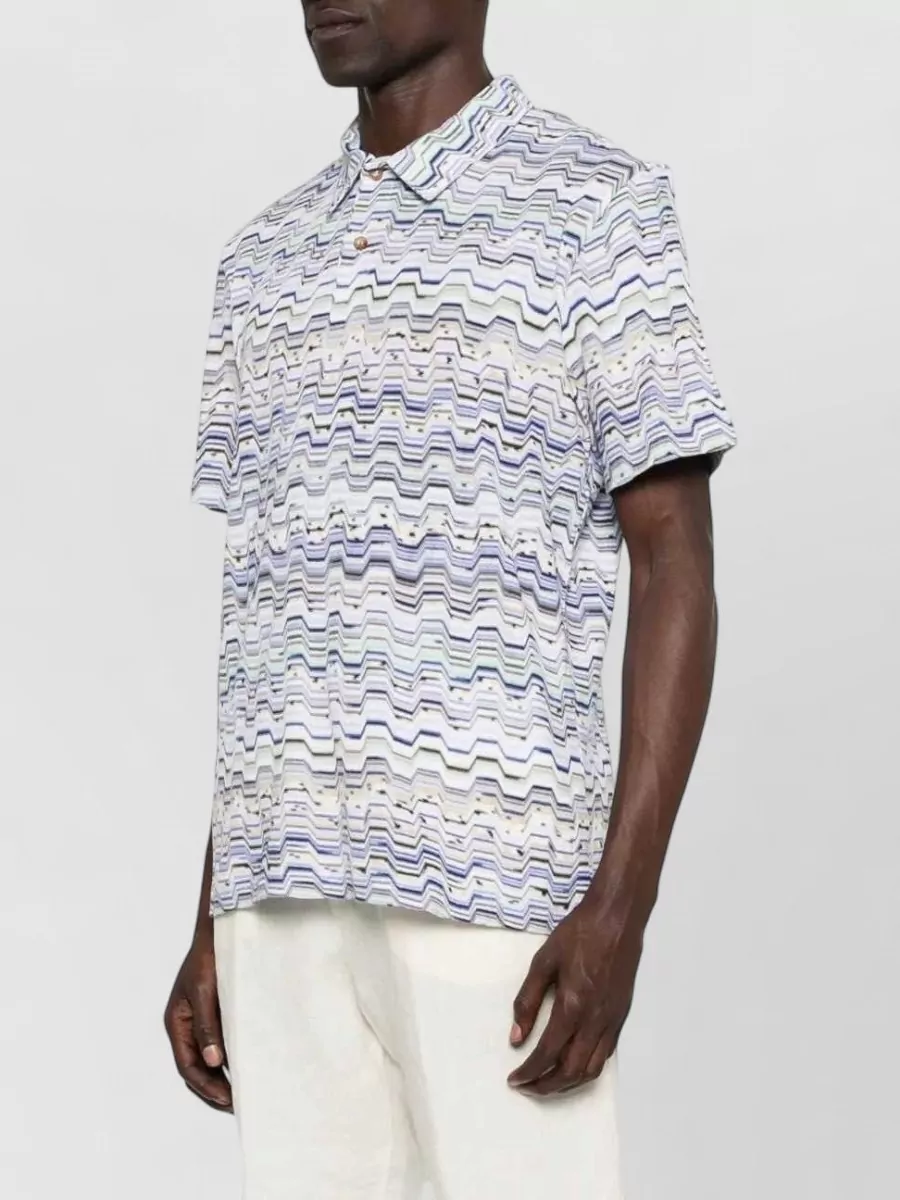 Missoni Cotton Zigzag Short-Sleeve Polo Shirt