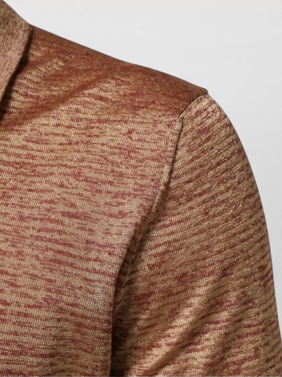 Dolce&Gabbana Silk Textured Short-Sleeve Polo Shirt