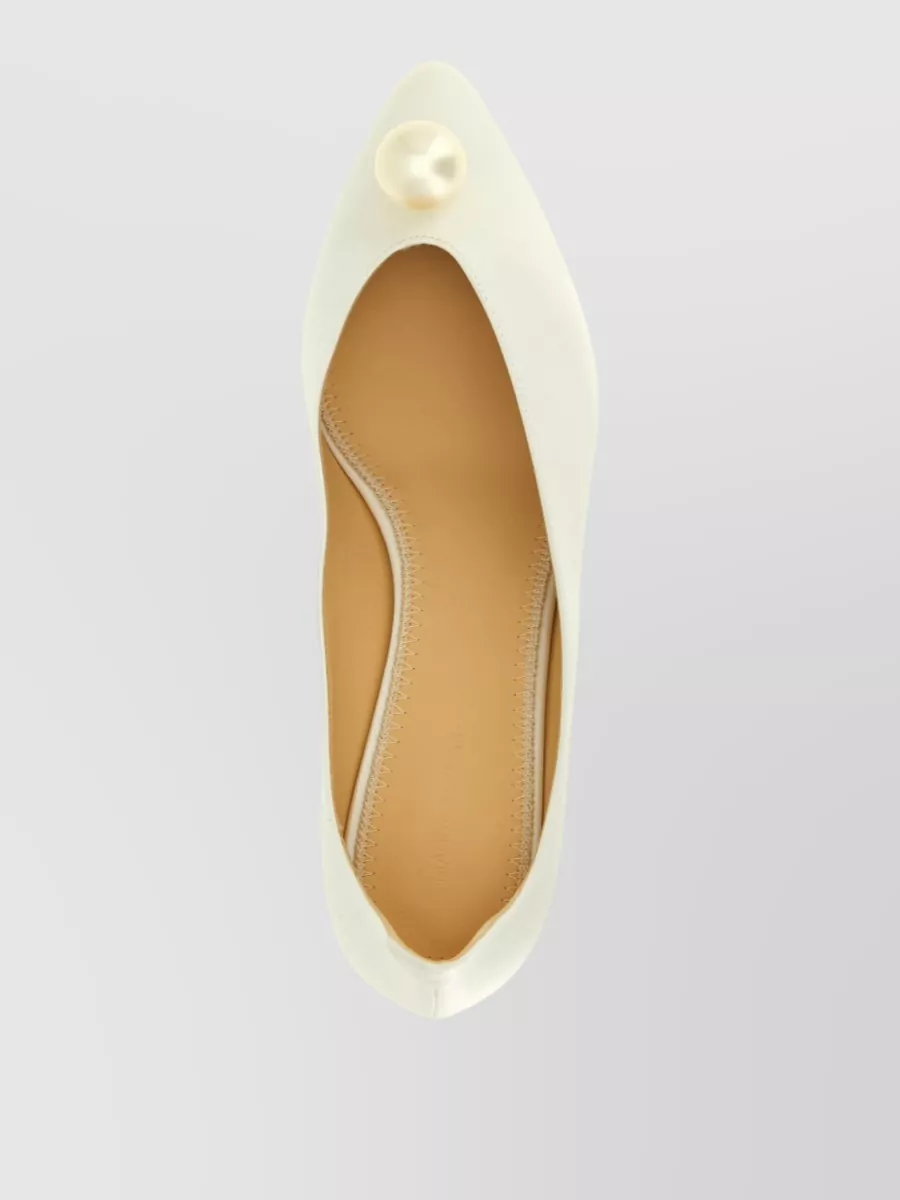 Magda Butrym Satin Pearl-Embellished Pumps