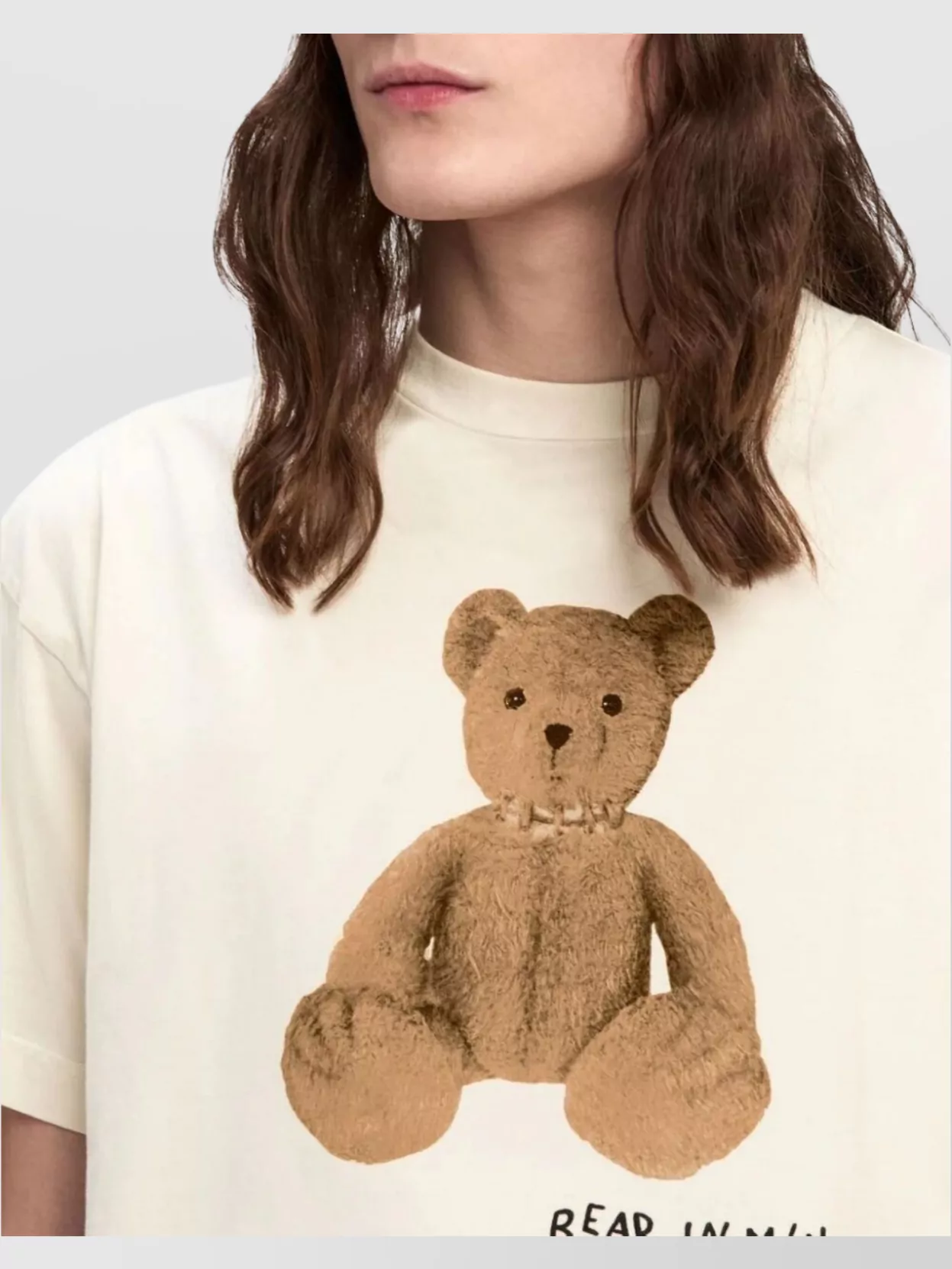 Palm Angels Bear Graphic Crew Neck T-Shirt