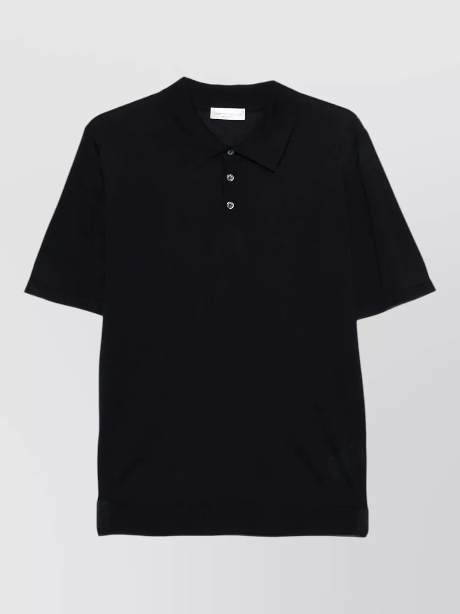 Roberto Collina silk fine-knit polo shirt