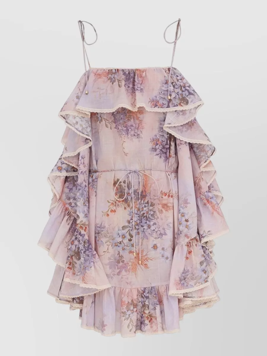Zimmermann Cotton Ruffled Mini Dress