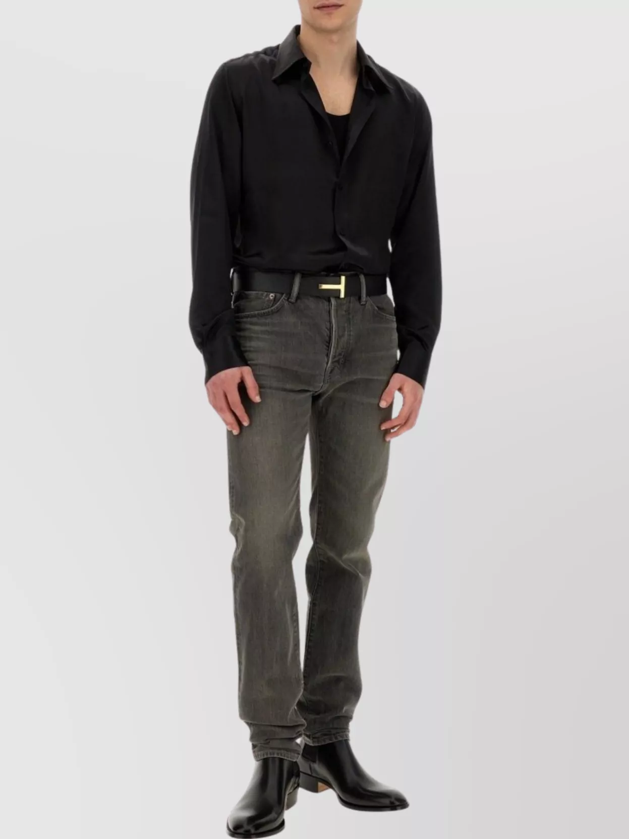 Tom Ford Straight Leg Jeans Belt Loops In Brown