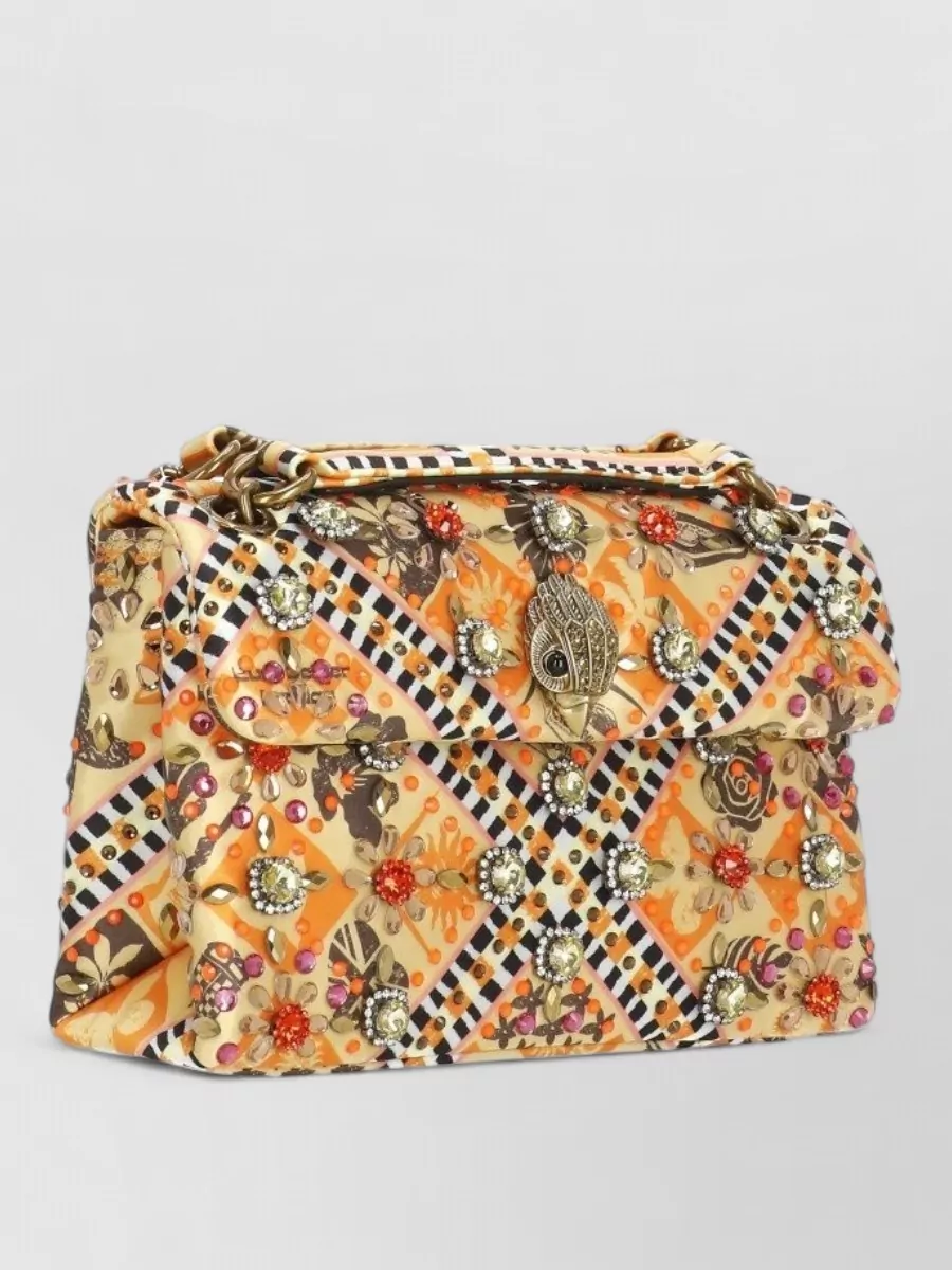 Kurt Geiger Beaded Floral-Embellished Shoulder Bag