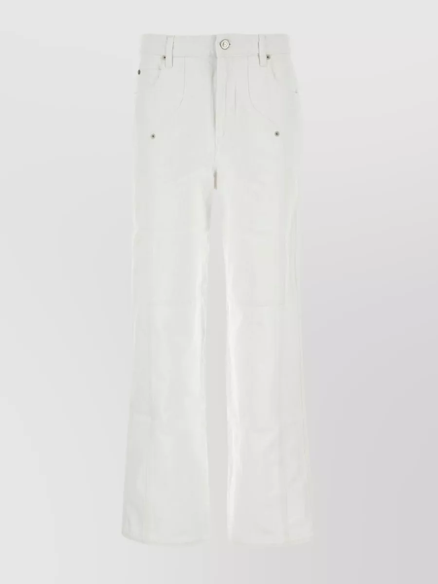 Shop Isabel Marant Étoile Valeria Wide-leg Denim Trousers In Grey